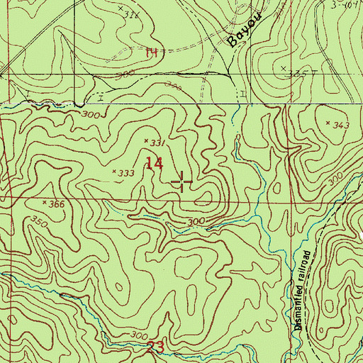 Topographic Map of Red Dirt National Wildlife Management Area, LA