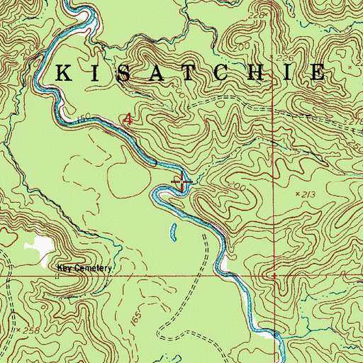 Topographic Map of Kisatchie Bayou Campground, LA