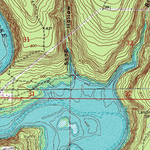 Topographic Map of Shop Hollow, AR