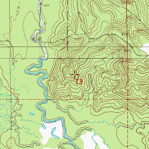 Topographic Map of Red Bluff Campground, LA