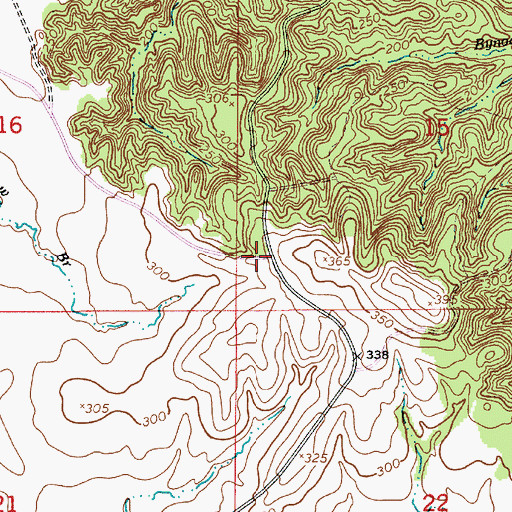 Topographic Map of Bolton Hill Overlook, LA