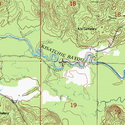 Topographic Map of Kisatchie Fall, LA