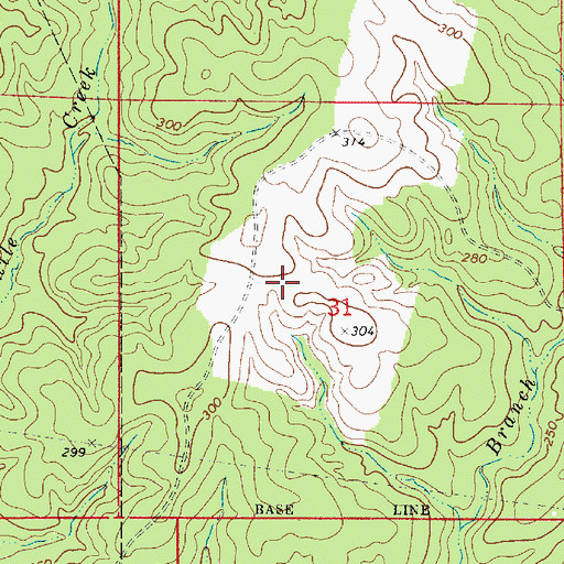 Topographic Map of Whisky Chitto Trail, LA