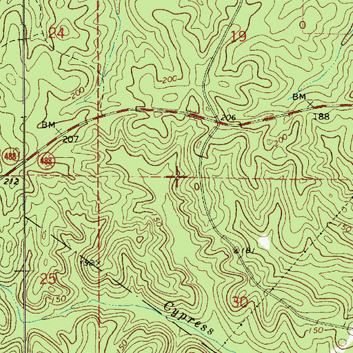 Topographic Map of Wild Azalea Trail, LA