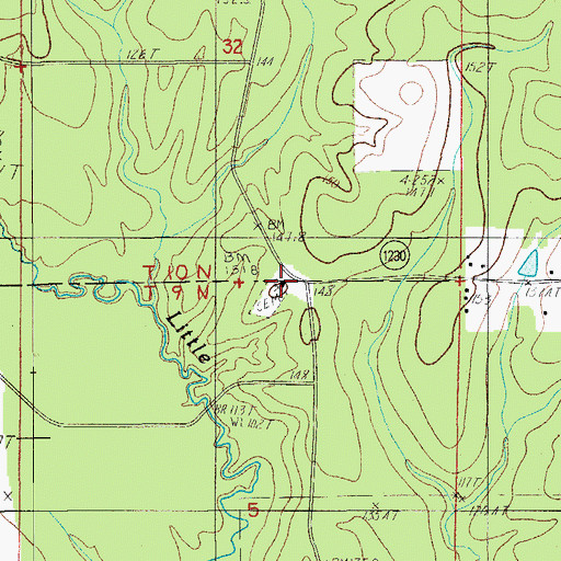 Topographic Map of Zion Church, LA
