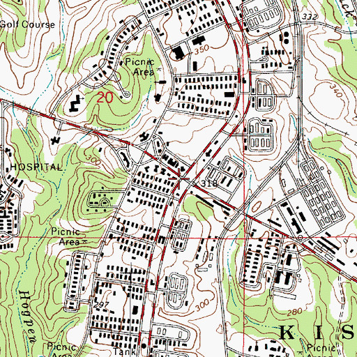 Topographic Map of Fort Polk, LA