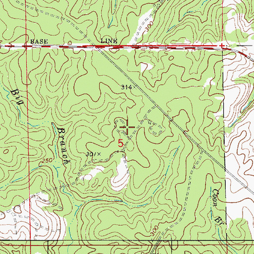 Topographic Map of Hunter Camp, LA