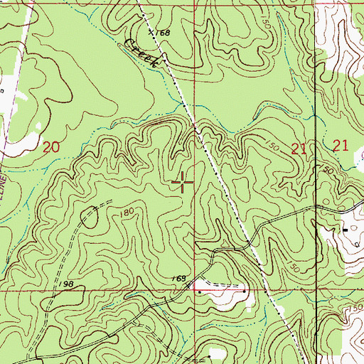 Topographic Map of Clear Creek Campground, LA