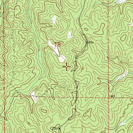 Topographic Map of Evangeline Camp, LA