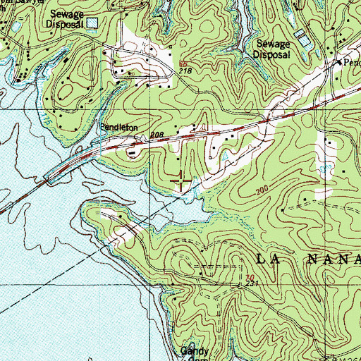 Topographic Map of Louisiana Tourist Information Center, LA