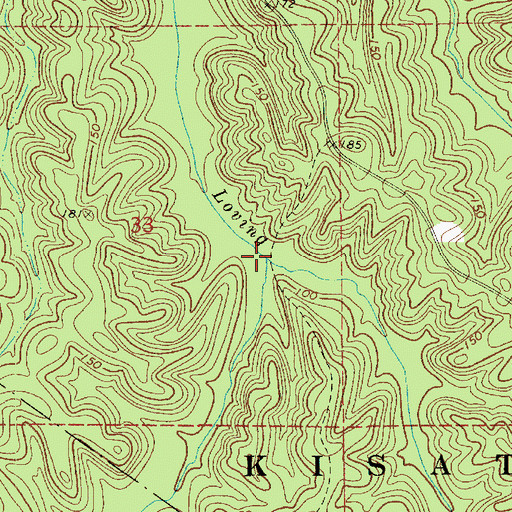 Topographic Map of Little Loving Creek, LA