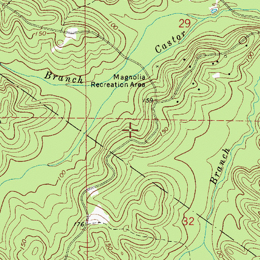 Topographic Map of Magnolia Forest Walk, LA
