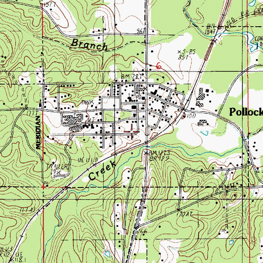 Topographic Map of Catahoula Ranger District Office, LA