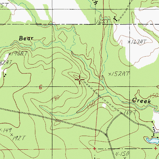 Topographic Map of Tyson Cemetery, LA