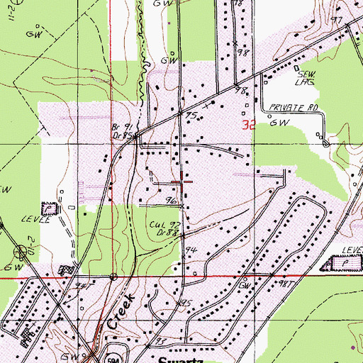 Topographic Map of Audubon Park, LA
