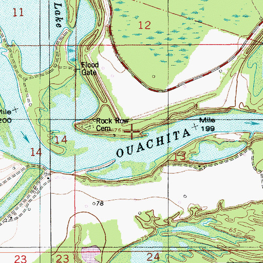Topographic Map of Bakers Landing, LA