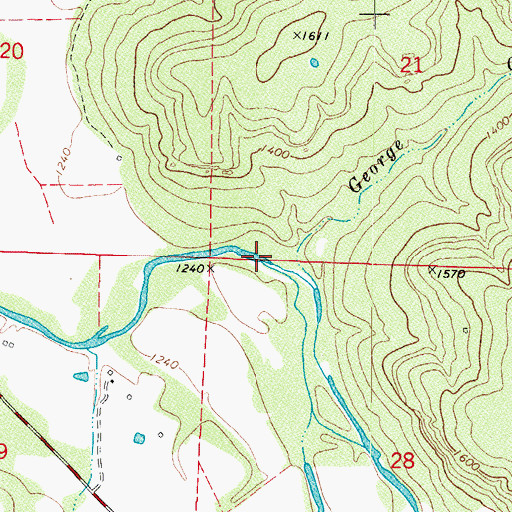 Topographic Map of Shumate Creek, AR