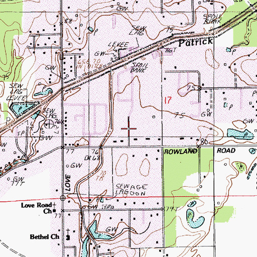 Topographic Map of Fleetwood Park, LA