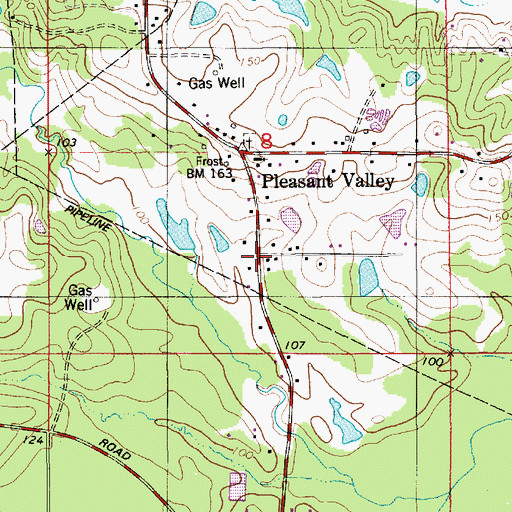 Topographic Map of Frost Town, LA