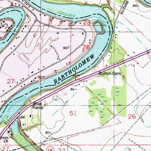 Topographic Map of Elders Landing, LA