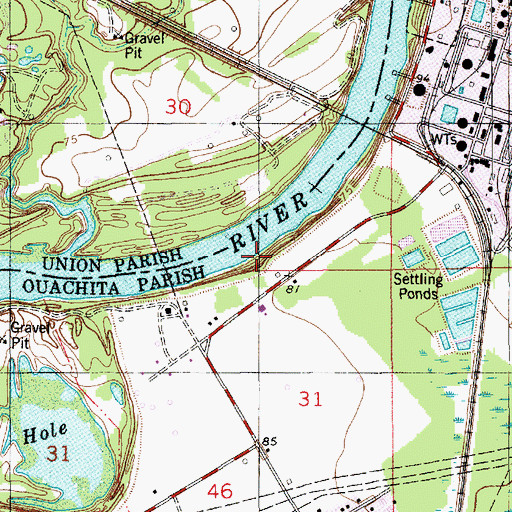 Topographic Map of Glendora Landing, LA