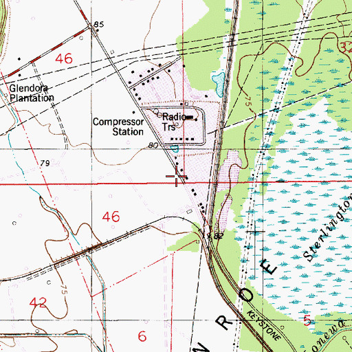 Topographic Map of Kline, LA