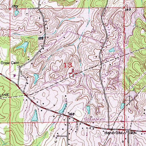 Topographic Map of Lakeland Gardens, LA