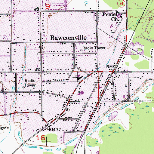 Topographic Map of Lenwil Elementary School, LA