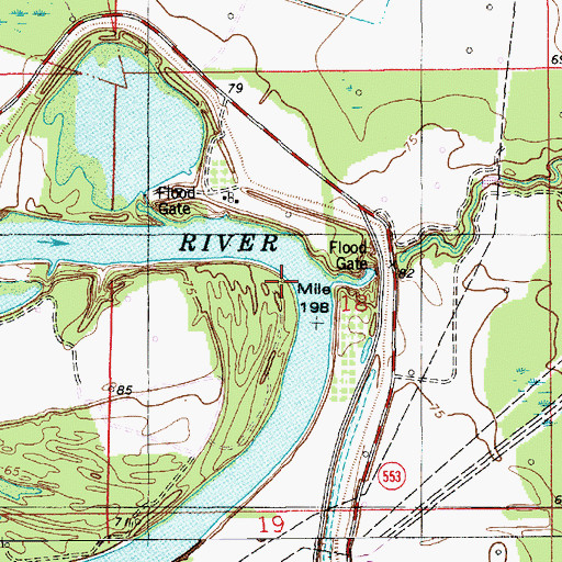 Topographic Map of Lonewa Landing, LA