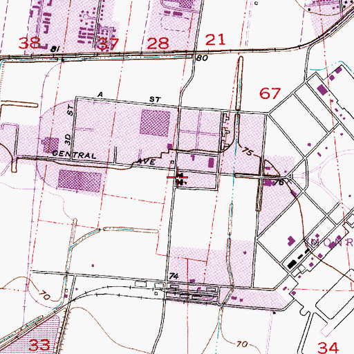 Topographic Map of Mautec Special Education School, LA