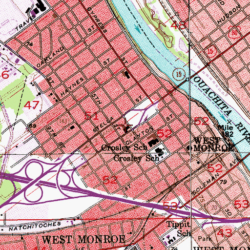 Topographic Map of Memorial Presbyterian Church, LA