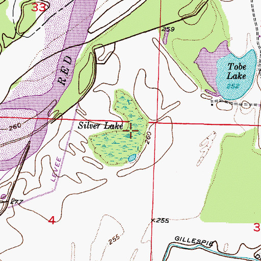 Topographic Map of Silver Lake, AR
