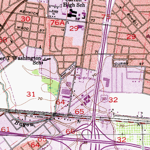 Topographic Map of New Jerusalem Pentecostal Church, LA