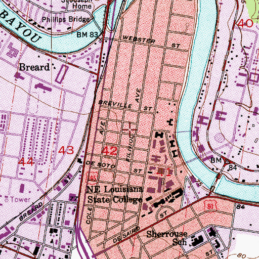 Topographic Map of New Life Presbyterian Church, LA