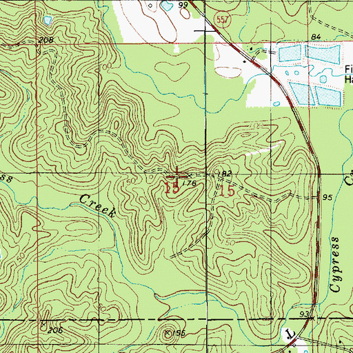 Topographic Map of North Vixen Gas Field, LA