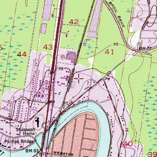 Topographic Map of Northgate, LA
