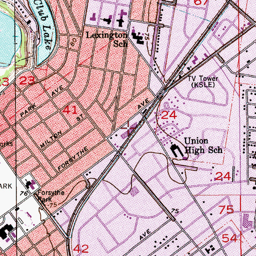 Topographic Map of Northgate Shopping Center, LA