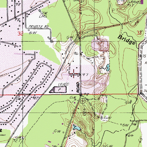 Topographic Map of Quail Creek Estates, LA