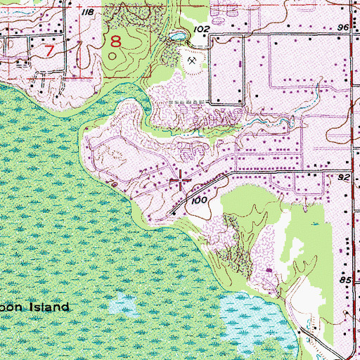 Topographic Map of Ridgecrest, LA
