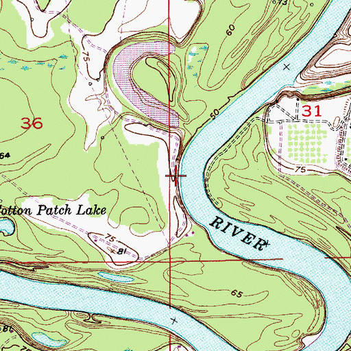 Topographic Map of River Styx Landing, LA