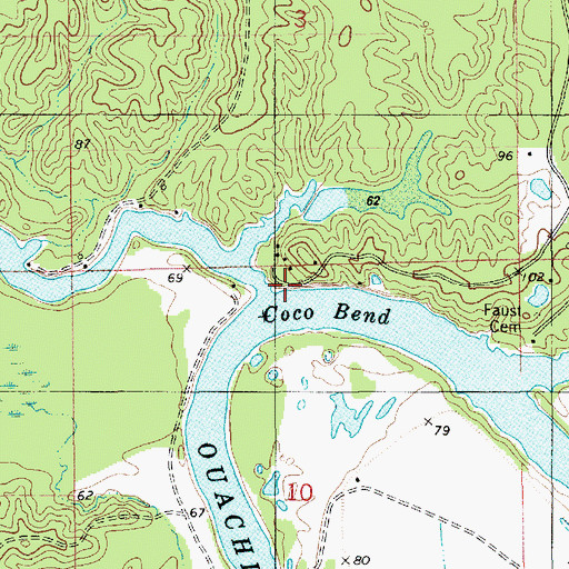 Topographic Map of Roach Landing, LA