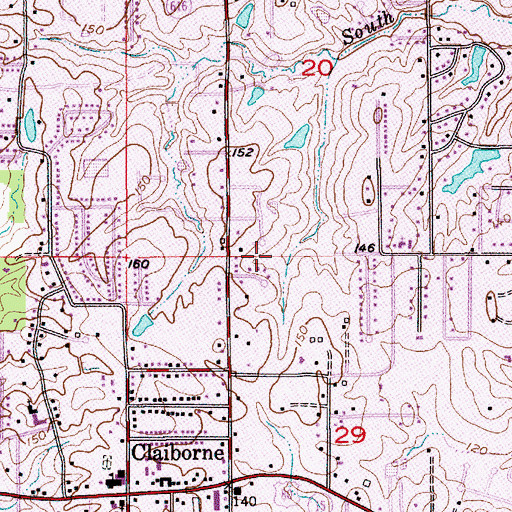 Topographic Map of Rockthrow, LA