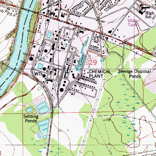 Topographic Map of Saint James Baptist Church, LA