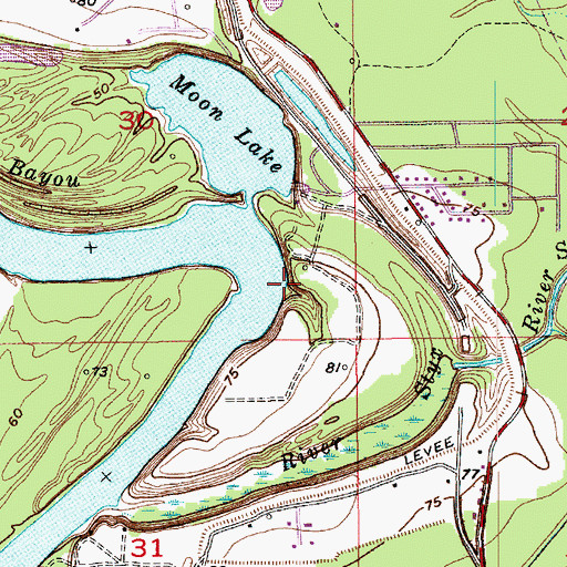 Topographic Map of Smith Landing, LA