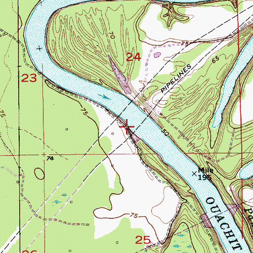 Topographic Map of Smith Landing, LA
