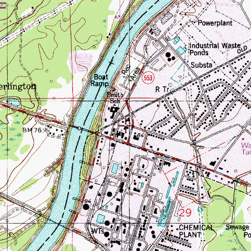 Topographic Map of Sterlington Church of Christ, LA