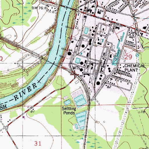 Topographic Map of Sterlington Station, LA