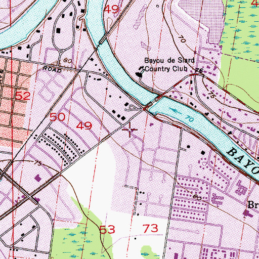Topographic Map of The Eagles Nest Church, LA