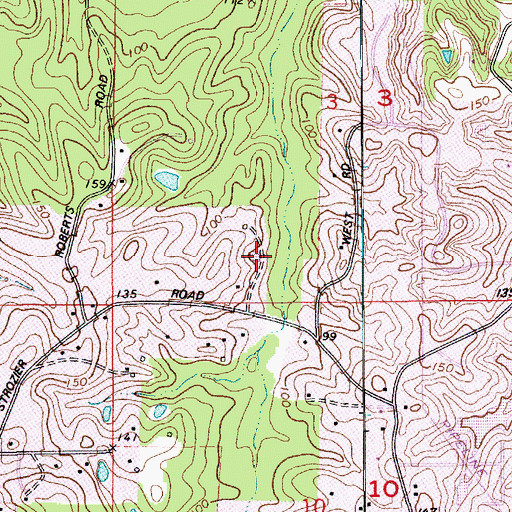 Topographic Map of Trace Estates, LA