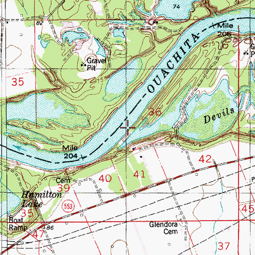 Topographic Map of Youngs Landing, LA
